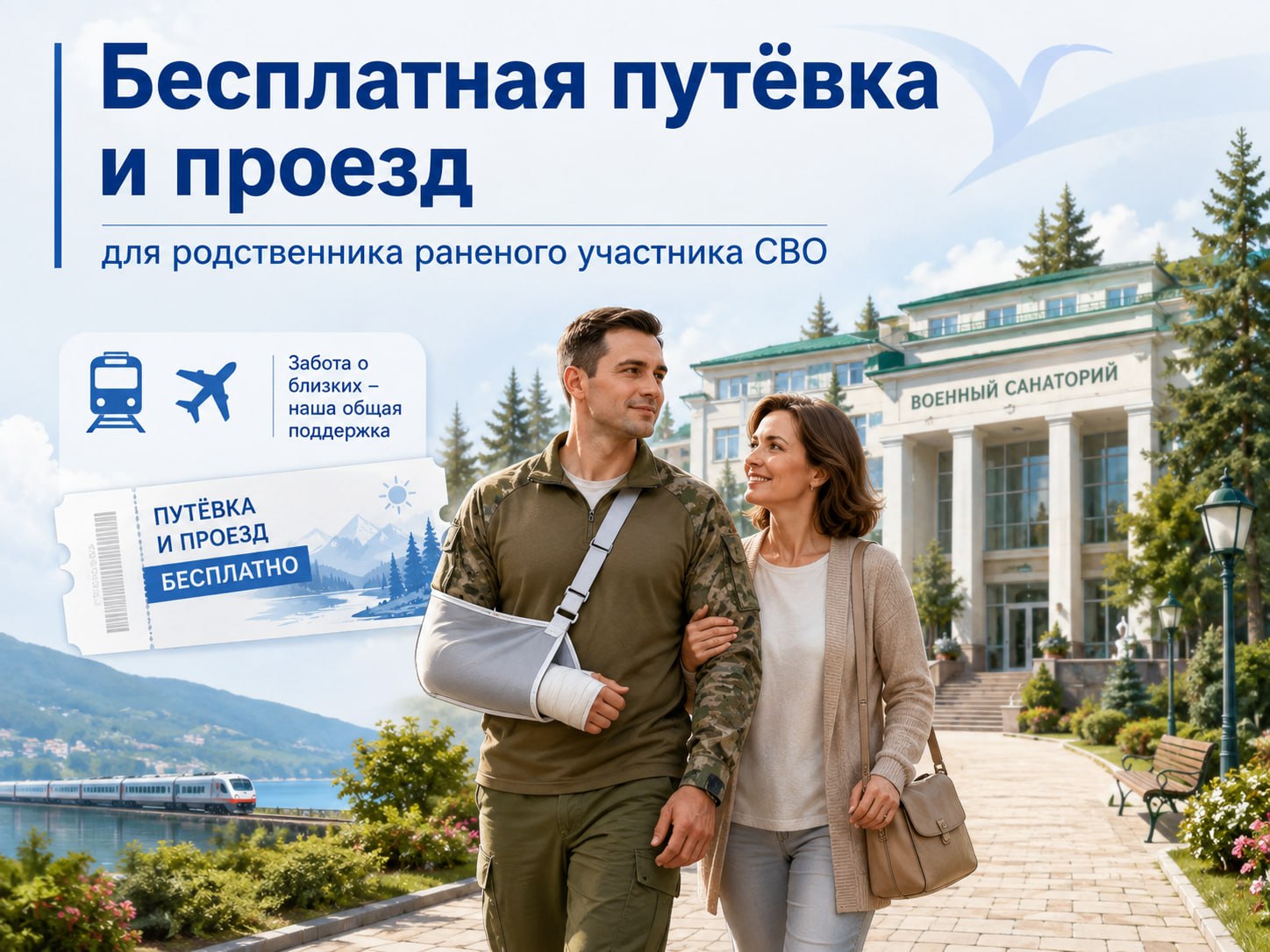 🏥 Бесплатная путёвка для родственника раненого участника СВО