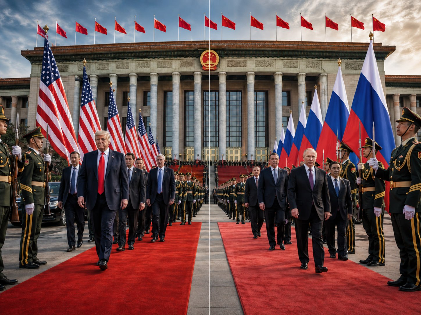 Пекин принял и Трампа, и Путина на высшем уровне. Но смысл церемоний был разный