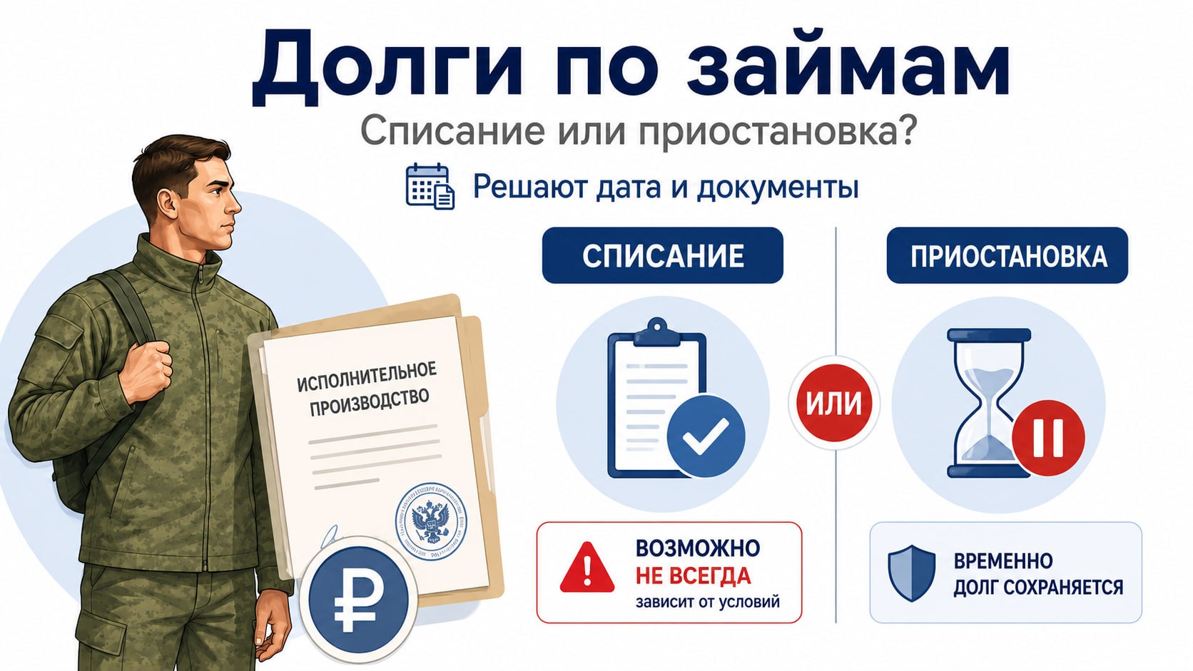 Можно ли списать займы у приставов участнику СВО