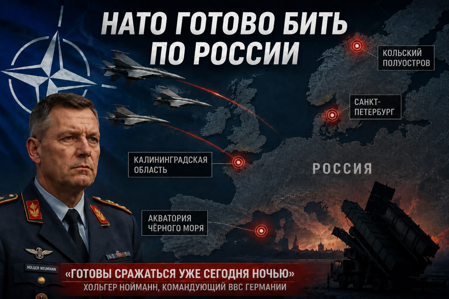 ⚡️ Глава ВВС Германии назвал возможные цели НАТО на территории России