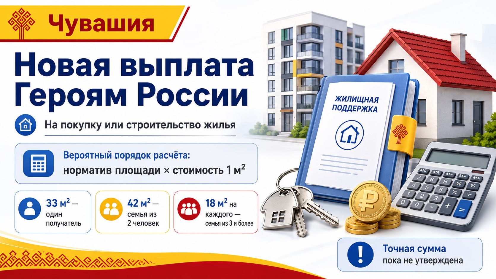 🏠 В Чувашии Героям России предоставляется выплата на покупку квартиры