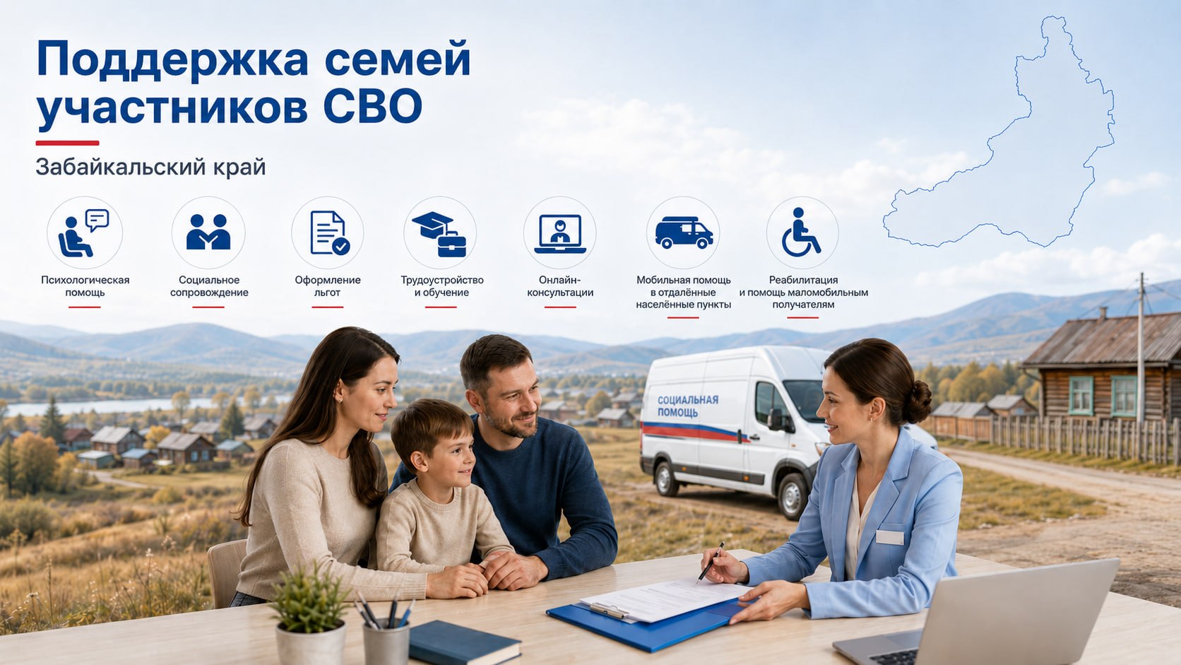 🟢 В Забайкальском крае утвердили новый комплекс поддержки семей участников СВО