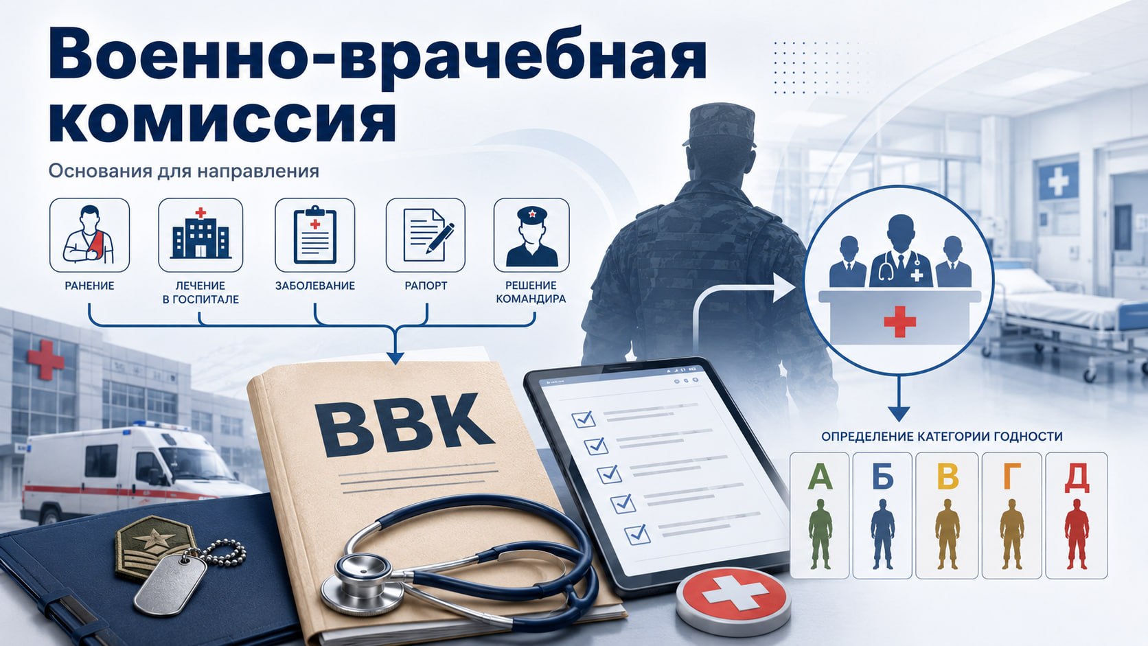 🔹 Военно-врачебная комиссия: когда военнослужащего должны направить на ВВК