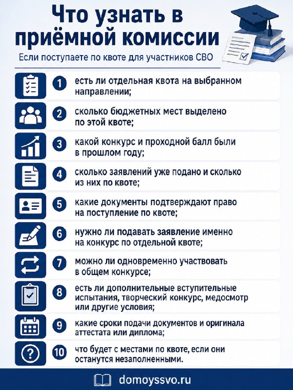🔣Собираетесь поступать в вуз? Что узнать в приёмной комиссии