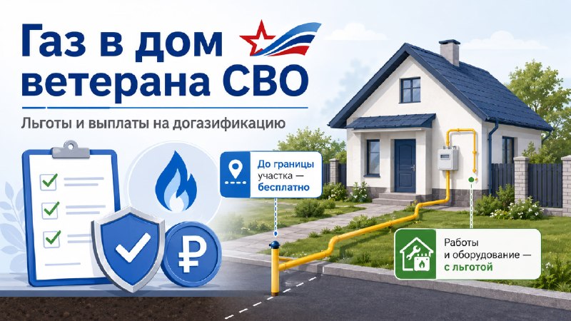Газ в дом ветерана СВО — не потерять льготу