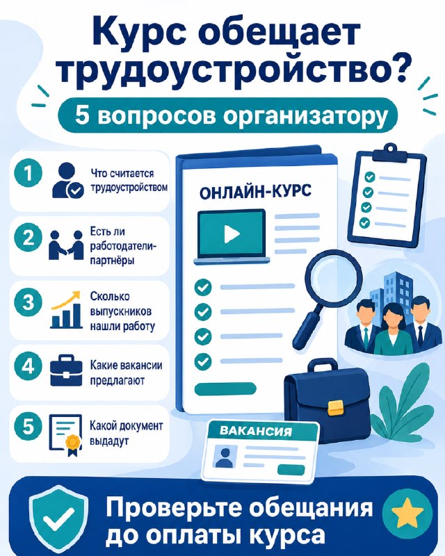 🎓 Курс обещает трудоустройство: пять вопросов организатору