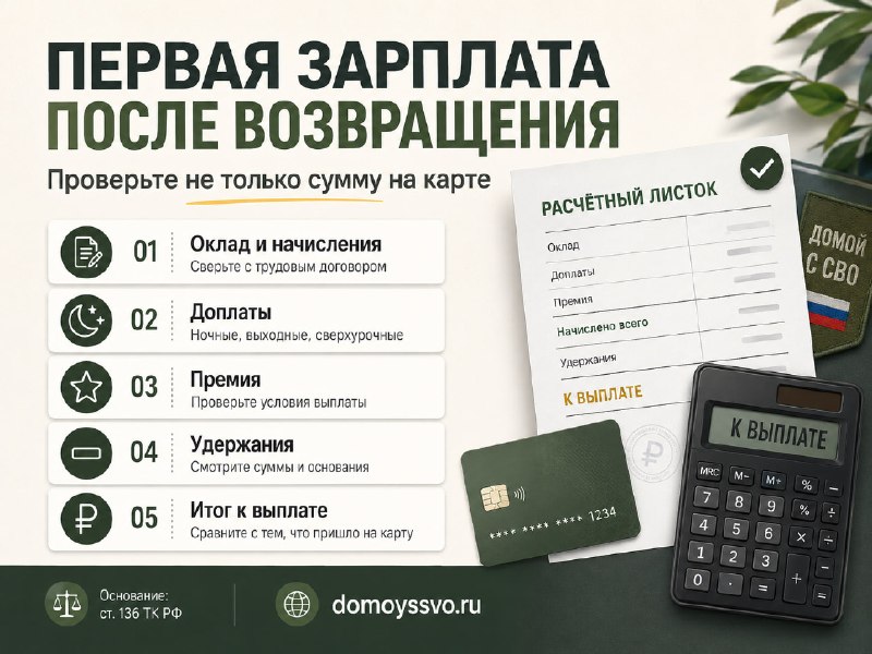 💰 Первая зарплата после возвращения: проверьте не только сумму на карте