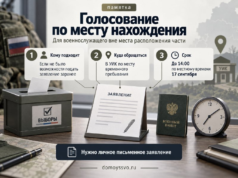 Не успели до 14 сентября выбрать избирательный участок? Для части военнослужащих есть время